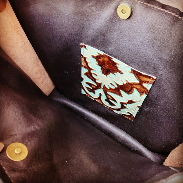 Box Handbag w/ Turquoise Chateau fringe – Tulip Lane Boutique