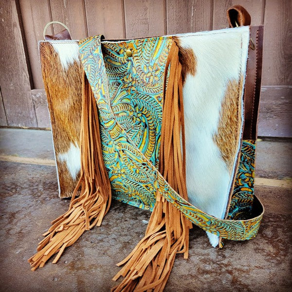 Box Handbag w/ Turquoise Chateau fringe – Tulip Lane Boutique