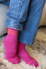 Fuchsia Sporty Ankle Socks