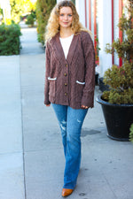 You've Got It Brown Button Down Boyfriend Cardigan