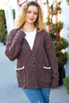 You've Got It Brown Button Down Boyfriend Cardigan