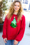 More The Merrier Red Sequin Christmas Tree Hacci Top