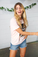 Peach Mama Animal Print Graphic Tee