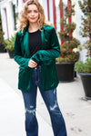 Dazzling Hunter Green Velvet Lapel Blazer