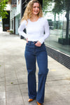 Judy Blue Medium Wash High Waist Wide Leg Jeans