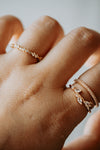 Zuri 3PC Champagne Gold Ring Set