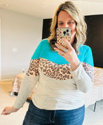 Melina Chevron Colorblock Top