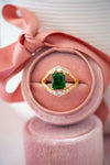 Blythe Emerald Gold Ring Set