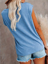 Full Size Round Neck Cap Sleeve T-Shirt