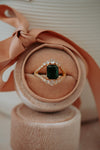 Blythe Emerald Gold Ring Set