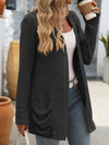 Mandy Open Front Long Sleeve Ribbed Cardigan