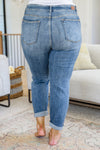 Judy Blue Corey Hi Rise Bleach Splash Boyfriend Jeans