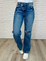 Judy Blue Dylan High Rise Rigid Magic Criss-Cross Waistband Straight Jeans