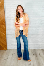 Good Days Ahead Lace Kimono In Peach