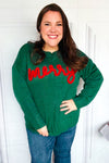 Be Merry Hunter Green Pop Up Lurex Sweater