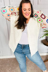 Easy Living Multicolor Hand Crochet Floral Loose Knit Cardigan