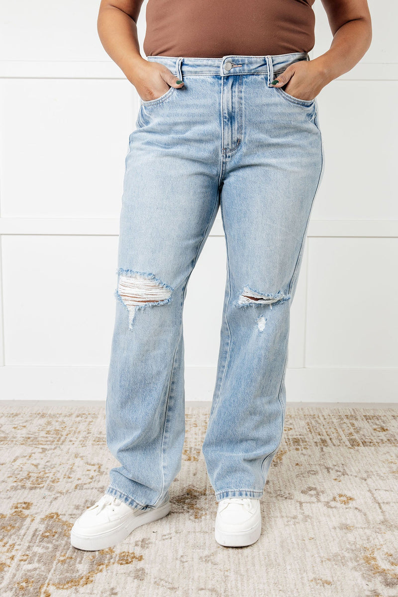 Judy Blue Patricia High Rise Rigid Magic 90's Straight Jeans