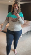 Melina Chevron Colorblock Top