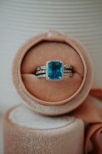 Dinah Blue Topaz 3PC Ring Set