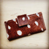 Hair on Hide Wallet in Axis Deer Print w/ Snap