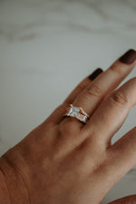 Paula Princess Cut Rose Gold Plated Ring