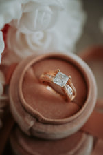 Paula Princess Cut Rose Gold Plated Ring