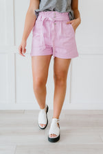 It's All So Simple Paperbag Shorts - Pink