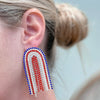 PREORDER: Americana Arched Fringe Dangle Earrings