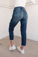 Judy Blue Mid-Rise Thermal Boyfriend Jeans