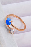 Opal and Zircon Open Ring