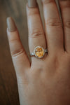 Karlie Citrine Gem Sterling Silver Ring